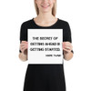 The secret of getting ahead is getting started. - Mark Twain - Photo Paper Poster Motivational quotes 7800318