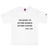 The secret of getting ahead is getting started. - Mark Twain - Heritage Jersey T-Shirt Motivational quotes 7800391