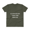 Always deliver more than expected. - Lightweight Fashion V-Neck T-Shirt Motivational quotes 7800571