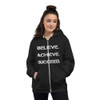 Believe. Achieve. Succeed. - Unisex Flex Fleece Zip Hoodie Motivational quotes 7800893