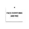 Face everything and rise - Photo Paper Poster Motivational quotes 7800977