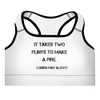 It takes two flints to make a fire. - Louisa May Alcott - Padded Sports Bra Motivational quotes 7801929