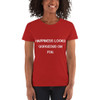 Happiness looks gorgeous on you. - Ladies Cotton Short Sleeve T-Shirt Motivational quotes 7800601
