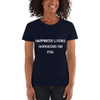 Happiness looks gorgeous on you. - Ladies Cotton Short Sleeve T-Shirt Motivational quotes 7800601