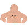 Fall seven, stand up eight. - Women's Fleece Crop Hoodie Motivational quotes 7801545