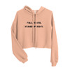 Fall seven, stand up eight. - Women's Fleece Crop Hoodie Motivational quotes 7801545