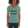 Believe. Achieve. Succeed. - Women's Tri-Blend T-Shirt Motivational quotes 7800869