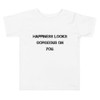 Happiness looks gorgeous on you. - Toddler Short Sleeve Tee Motivational quotes 7801511