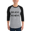 Believe. Achieve. Succeed. - Unisex Fine Jersey Raglan Tee Motivational quotes 7801302