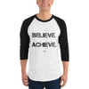 Believe. Achieve. Succeed. - Unisex Fine Jersey Raglan Tee Motivational quotes 7801302