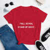 Fall seven, stand up eight. - Ladies Ringspun Fashion Fit T-Shirt Motivational quotes 7800799