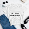 Fall seven, stand up eight. - Ladies Ringspun Fashion Fit T-Shirt Motivational quotes 7800799