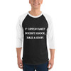 If opportunity doesn't knock, build a door. - Unisex Fine Jersey Raglan Tee Motivational quotes 7811568