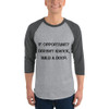 If opportunity doesn't knock, build a door. - Unisex Fine Jersey Raglan Tee Motivational quotes 7811568