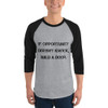 If opportunity doesn't knock, build a door. - Unisex Fine Jersey Raglan Tee Motivational quotes 7811568