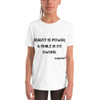 Beauty is power; a smile is its sword. - John Ray - Youth Short Sleeve Tee Motivational quotes 7812052