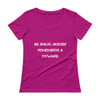 Be brave. Nobody remembers a coward. - Ladies Sheer Scoopneck T-Shirt Motivational quotes 7810342