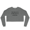 The goal is to be rich. Not to look rich. - Women's Fleece Crop Sweatshirt Motivational quotes 7812068