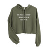 Be brave. Nobody remembers a coward. - Women's Fleece Crop Hoodie Motivational quotes 7812113
