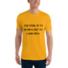 The goal is to be rich. Not to look rich. - Fitted Long Sleeve Crew Motivational quotes 7810381