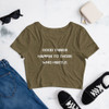 Good things happen to those who hustle. - Women's Crop Tee Motivational quotes 7811009