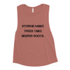 Storms make trees take deeper roots. - Women's Flowy Muscle Tank Motivational quotes 7811632