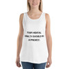 Your mental health should be a priority. - Unisex Jersey Tank Motivational quotes 7811546