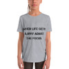 When life gets blurry adjust the focus. - Youth Short Sleeve Tee Motivational quotes 7812076