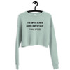 The direction is more important than speed. - Women's Fleece Crop Sweatshirt Motivational quotes 7812099