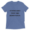 Storms make trees take deeper roots. - Unisex Triblend Short Sleeve T-Shirt Motivational quotes 7810791