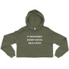 If opportunity doesn't knock, build a door. - Women's Fleece Crop Hoodie Motivational quotes 7812214