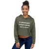 If opportunity doesn't knock, build a door. - Women's Fleece Crop Hoodie Motivational quotes 7812214