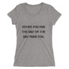 Either you run the day or the day runs you. - Ladies' Triblend Short Sleeve T-Shirt Motivational quotes 7811021