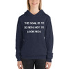 The goal is to be rich. Not to look rich. - Unisex Fleece Pullover Hoodie Motivational quotes 7811912