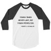 Tough times never last, but tough people do. - Robert H. Schuller - Poly-Cotton 3/4 Sleeve Raglan Shirt Motivational quotes 7810926