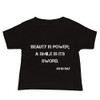 Beauty is power; a smile is its sword. - John Ray - Baby Short Sleeve Tee Motivational quotes 7811966