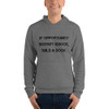If opportunity doesn't knock, build a door. - Unisex Fleece Pullover Hoodie Motivational quotes 7811945