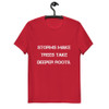 Storms make trees take deeper roots. - Unisex Organic Cotton T-Shirt Motivational quotes 7812983