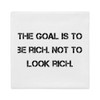 The goal is to be rich. Not to look rich. - Premium Pillow Case Motivational quotes 7811265