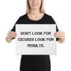 Don't look for excuses look for results. - Canvas Motivational quotes 7809971