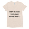 Storms make trees take deeper roots. - Women's Tri-Blend T-Shirt Motivational quotes 7810582