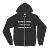 Storms make trees take deeper roots. - Unisex Flex Fleece Zip Hoodie Motivational quotes 7810658