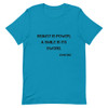Beauty is power; a smile is its sword. - John Ray - Unisex Short Sleeve Jersey T-Shirt Motivational quotes 7810406