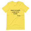 Beauty is power; a smile is its sword. - John Ray - Unisex Short Sleeve Jersey T-Shirt Motivational quotes 7810406