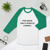 Your mental health should be a priority. - Unisex Fine Jersey Raglan Tee Motivational quotes 7811485