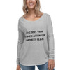 The best view comes after the hardest climb. - Women's Flowy Long Sleeve Tee with 2x1 Sleeves Motivational quotes 7811310