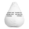 You don't gain anything from stressing. - Bean Bag Chair w/ filling Motivational quotes 7812363