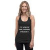 If it would be easy, everybody would do it. - Ladies' Triblend Racerback Tank Motivational quotes 7810496