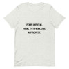 Your mental health should be a priority. - Unisex Short Sleeve Jersey T-Shirt Motivational quotes 7810891