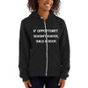 If opportunity doesn't knock, build a door. - Unisex Flex Fleece Zip Hoodie Motivational quotes 7810695